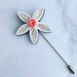 Starfish Paper Flower Lapel Pin
